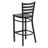 Flash Furniture Black Ladder Stool-Wal Seat,PK2 2-XU-DG697BLAD-BAR-WALW-GG