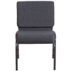 Hercules Church Chair, Gray Back, 21-1-4 in W 25" L 33" H, Fabric Seat  FD-CH0221-4-SV-DKGY-GG