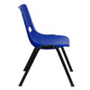 Flash Furniture Stack Chair, Plastic, Blue, Ergonomic Shell RUT-EO1-BL-GG