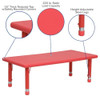 Rectangle Activity Table, Plastic, Steel, Red  YU-YCX-001-2-RECT-TBL-RED-GG