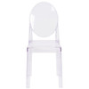 Contemporary Ghost Chair, Transparent Crystal Seat, 15.75 W 20-1-4" L 35 H  OW-GHOSTBACK-18-GG