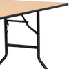 Rectangle Folding Table, Wood Top, Wood Grain  YT-WTFT30X72-TBL-GG