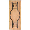 Rectangle Folding Table, Wood Top, Wood Grain  YT-WTFT30X72-TBL-GG