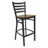 Restaurant Stool, Ladder Back, Mah Seat, Seat Height Range: 29"