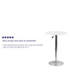 Round Round Adjustable Wood Table, 23.75" W, 23.75" L, 35.75" H, Wood Top, White  CH-2-GG