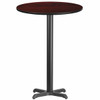 Flash Furniture Mahogany Laminate Table w/Rnd Base,30" XU-RD-30-MAHTB-T2222B-GG
