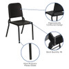 Flash Furniture Melody Band-Music Chair,Stackable,Blk HF-MUSIC-GG