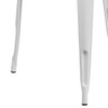 Flash Furniture White Metal Table,31.5SQ ET-CT002-1-WH-GG