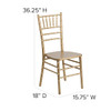Flash Furniture HERCULES Series Gold Wood Chiavari Chair,PK2 2-XS-GOLD-GG