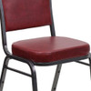 Flash Furniture Burgundy Vinyl Banquet Chair,PK4 4-FD-C01-SILVERVEIN-BURG-VY-GG