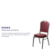 Flash Furniture Burgundy Vinyl Banquet Chair,PK4 4-FD-C01-SILVERVEIN-BURG-VY-GG