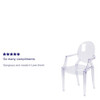 Max  Ghost Chair with Arms in Transparent Crystal, PK4  4-FH-124-APC-CLR-GG