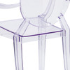 Max  Ghost Chair with Arms in Transparent Crystal, PK4  4-FH-124-APC-CLR-GG