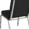 Flash Furniture Black Fabric Church Chair,PK4 4-XU-CH-60096-BK-SV-GG