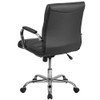 Contemporary Chair Fixed Arms, 18-1-2" to 22-1-4" Height, Black  GO-2240-BK-GG
