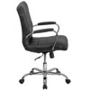 Contemporary Chair Fixed Arms, 18-1-2" to 22-1-4" Height, Black  GO-2240-BK-GG