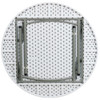 Round Wh 48Rnd Plastic Fold Table, 48" W, 48" L, 29.25" H, Plastic Top, White  DAD-YCZ-122R-GG