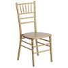 Hercules Chiavari Chair, Wood Back, 15-3-4 in W 18" L 36-1-4" H  XS-GOLD-GG