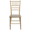 Hercules Chiavari Chair, Wood Back, 15-3-4 in W 18" L 36-1-4" H  XS-GOLD-GG