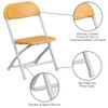Flash Furniture Kids Yellow Plastic Folding Chair,PK10 10-Y-KID-YL-GG