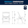 Kids White Resin Folding Chair with White Vinyl Padded Seat,PK11  11-LE-L-1K-GG