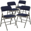 Flash Furniture Navy Fabric Folding Chair,PK4 4-HA-MC309AF-NVY-GG