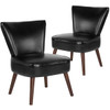 Flash Furniture HERCULES Holloway Series Black Leather Retro Chair,PK2 2-QY-A02-BK-GG