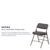 Flash Furniture Gray Fabric Folding Chair,PK4 4-AW-MC320AF-GRY-GG