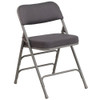 Flash Furniture Gray Fabric Folding Chair,PK4 4-AW-MC320AF-GRY-GG