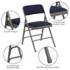 Flash Furniture Navy Fabric Folding Chair,PK2 2-HA-MC309AF-NVY-GG