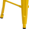 4PK 24" High Backless Yellow Counter Height Stool  4-CH-31320-24-YL-GG
