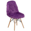 Flash Furniture Shaggy Dog Purple Accent Chair,PK4 4-DL-15-GG