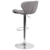 Flash Furniture Gray Fabric Barstool,PK2 2-CH-321-GYFAB-GG
