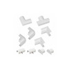 Accessory Multipack, 3 1/4 in L, 1 1/4 in W, 1 Channel, PVC, White