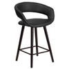 Flash Furniture Black Vinyl Counter Stool,24"H, PK2 2-CH-152561-BK-VY-GG