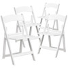 Flash Furniture 4-LE-L-1-WH-SLAT-GG