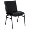 HERCULES Series Heavy Duty Black Vinyl Stack Chair,PK4  4-XU-60153-BK-VYL-GG