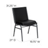 HERCULES Series Heavy Duty Black Vinyl Stack Chair,PK4  4-XU-60153-BK-VYL-GG