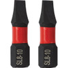 Do it Best 1 In. Slotted #8-10 Impact Ready Screwdriver Bit (2-Pack) QJDIB-SC-040 361222