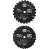 Do it Best 7-1/4 In. 24 & 40-Tooth Circular Saw Blade Set (2-Piece)