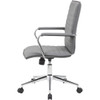 B9533C Task Chair, Gray Back, 23 in W 26" L 38-1-2" H, Fixed, Vinyl Seat  B9533C-GY