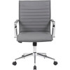 B9533C Task Chair, Gray Back, 23 in W 26" L 38-1-2" H, Fixed, Vinyl Seat  B9533C-GY