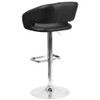 Flash Furniture Black Vinyl Adjustable Height Barstool CH-122070-BK-GG