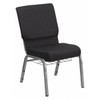 Hercules Church Chair, Black Back, 19-1/4 in W 25" L 33-1/4" H, Fabric Seat