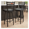 Flash Furniture Black Ladder Stool-Black Seat,PK2 2-XU-6F8B-LADSWVL-BLKV-GG
