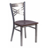 Hercules Restaurant Chair, Wood Back, 16-1/2 in W 17" L 32-1/4" H