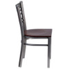 Hercules Restaurant Chair, Wood Back, 16-1-2 in W 17" L 32-1-4" H  XU-6FOB-CLR-WALW-GG