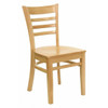 Hercules Restaurant Chair, Wood Back, 17-1/4 in W 20" L 33-3/4" H
