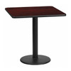 Square Laminate Table, Laminate Top, Wood Grain