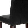 Midcentury Parsons Chair, Black Back, 18.5 W 27-1-2" L 39.75 H, Leather Seat  BT-P-BK-LEA-GG